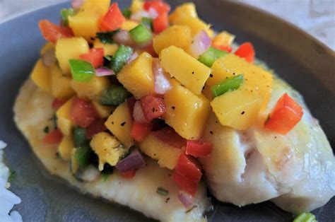 Easy Baked Tilapia with Mango Salsa .